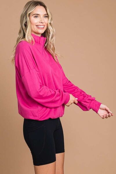 LAOISE | Sweatshirt met lange mouwen met halve rits