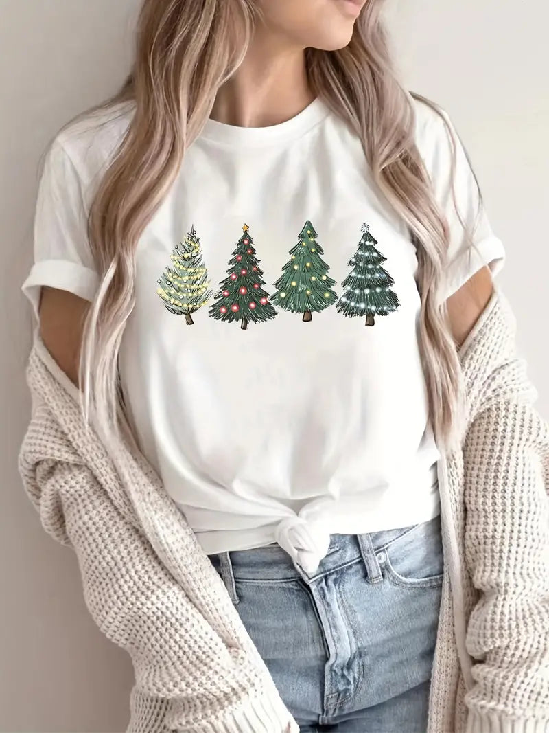 Kerst Shirtje met Kerstboom opdruk