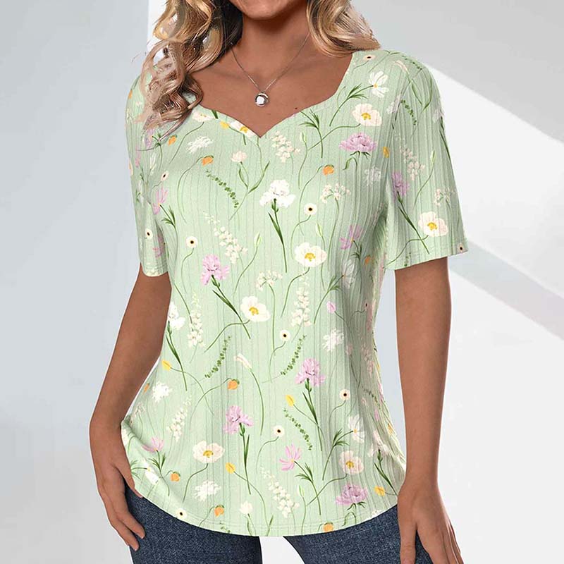 IMELDA | Casual T-shirt met bloemenprint