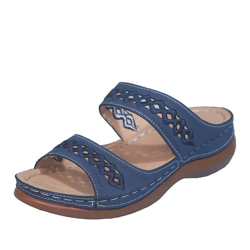 MADISON | Hol ontwerp effen kleur dames sandalen