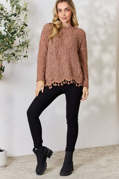 XION | Sweater met lange mouwen en kwastjes