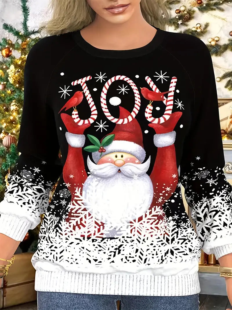 Leuke dames kerst sweater met opdruk