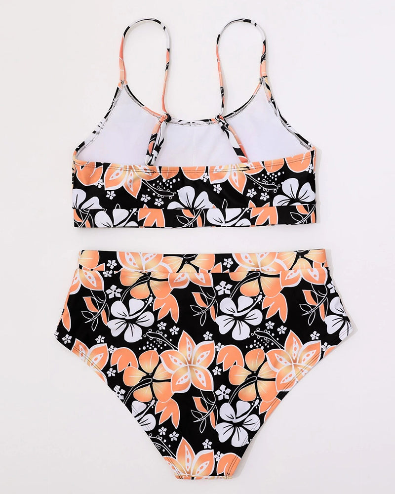 ERA | Bikini met jarretelles en bloemenprint