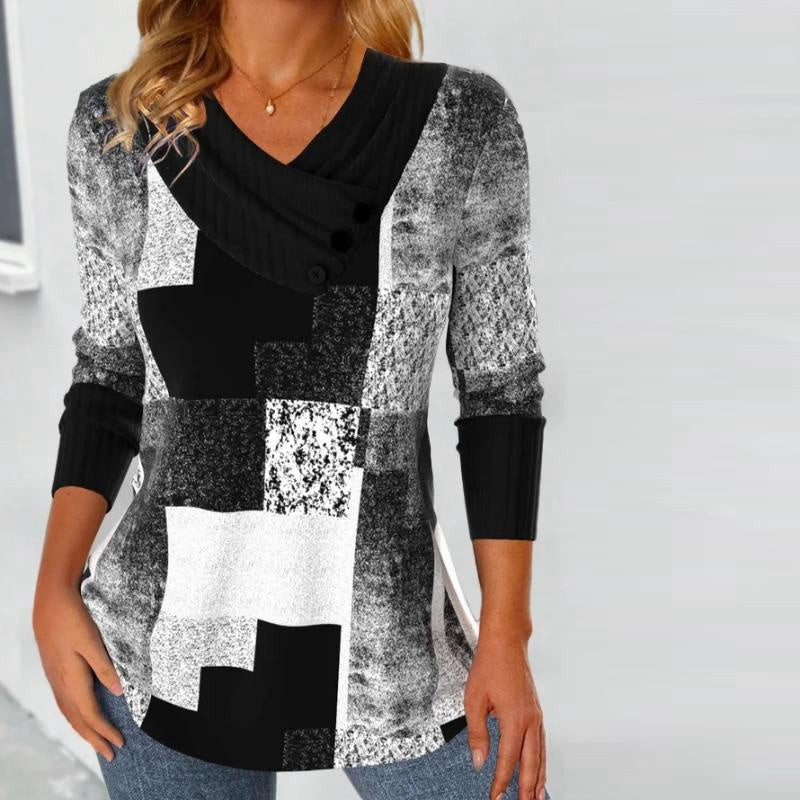 KACEY | Modieus Blouse met Kleurblokken