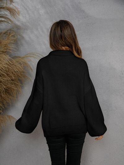 PERSIS | Sweater met halflange rits