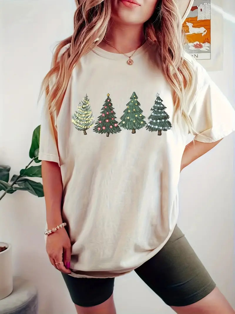 Kerst Shirtje met Kerstboom opdruk