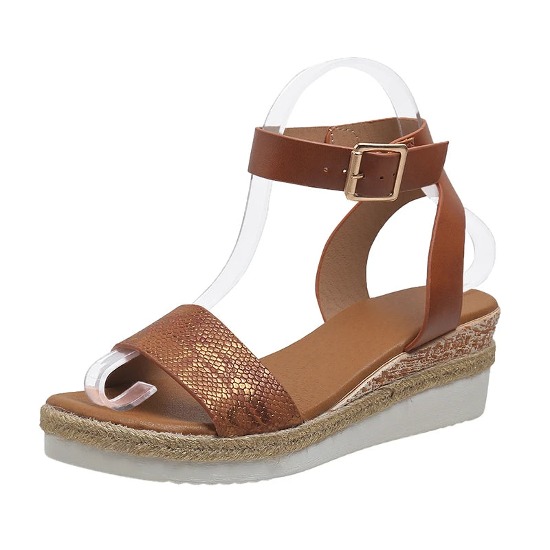 FIONNA | Open riem ontwerp platte zool dames sandalen