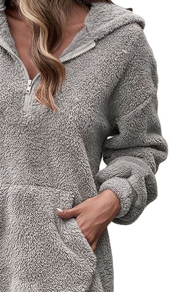 PORTIA | Oversized Hoodie met halflange rits