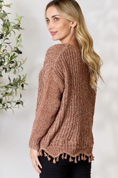 XION | Sweater met lange mouwen en kwastjes