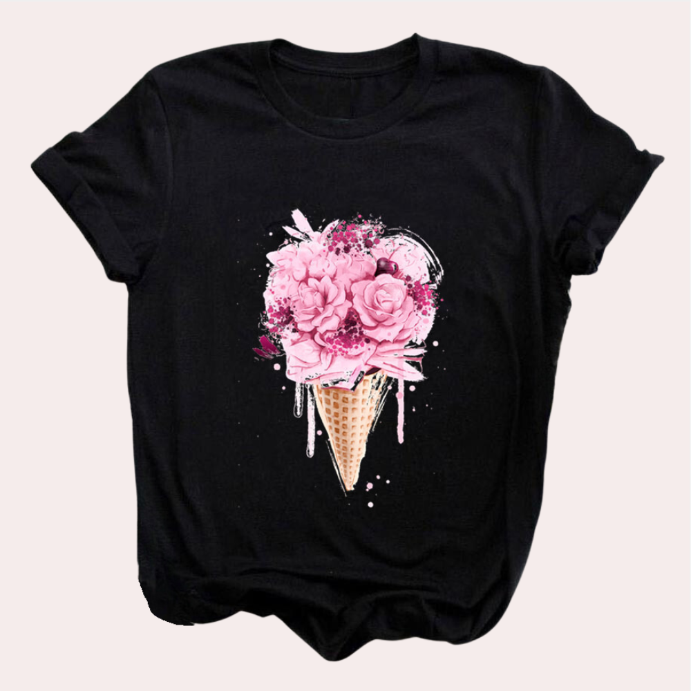 GABRIELLE | Dames T-shirt met een decoratieve print