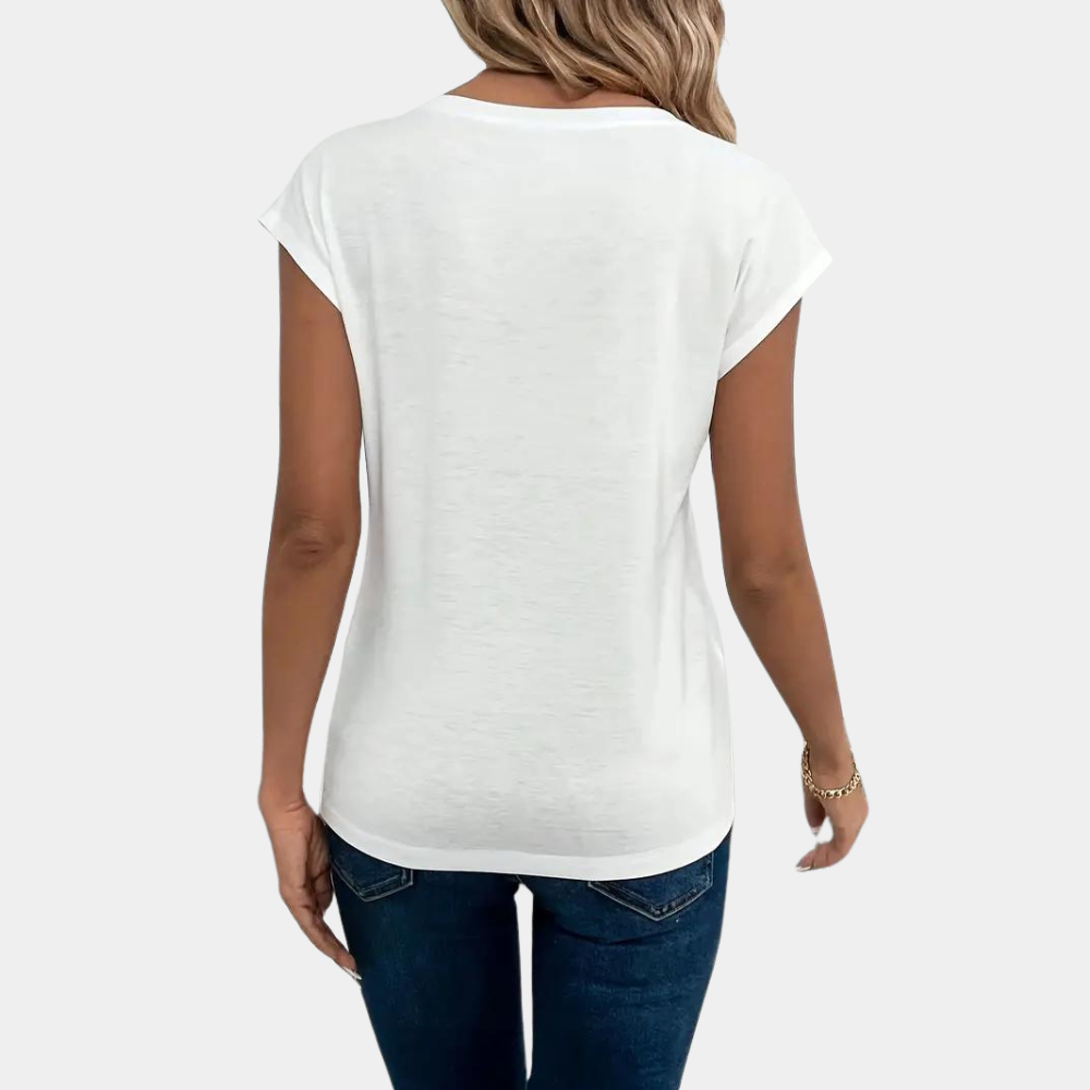 APRODITE | Casual dames T-shirt met een V-hals