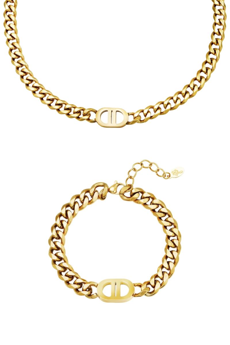 ADELAIDE | Set (Ketting & Armband) - Goud