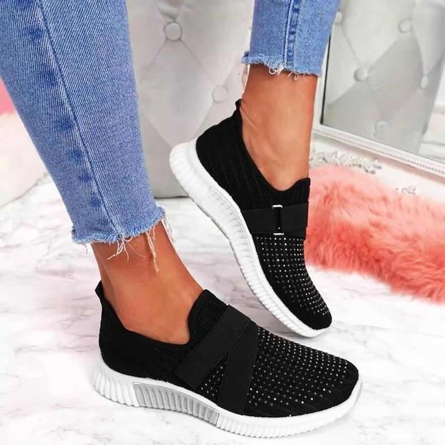 HAILEY | Orthopedische Slip-On Dames Sneakers met Klittenband