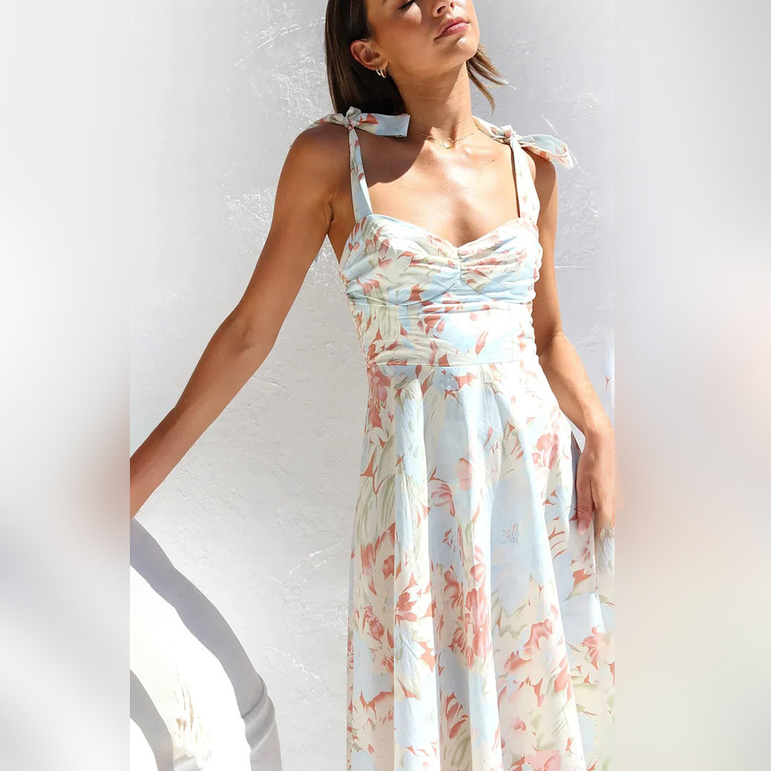 BRIA - Elegante midi-jurk met bloemen