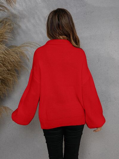 PERSIS | Sweater met halflange rits