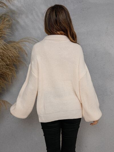 PERSIS | Sweater met halflange rits