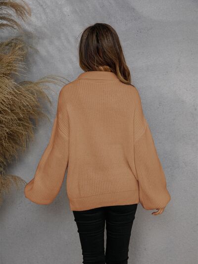 PERSIS | Sweater met halflange rits