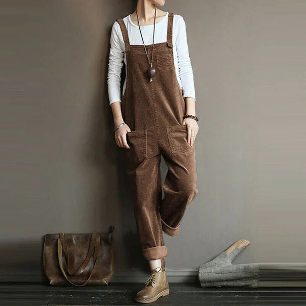 ERZA | Casual jumpsuit van ribfluweel