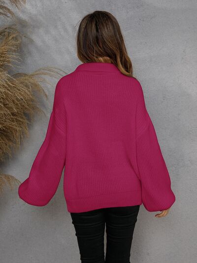 PERSIS | Sweater met halflange rits