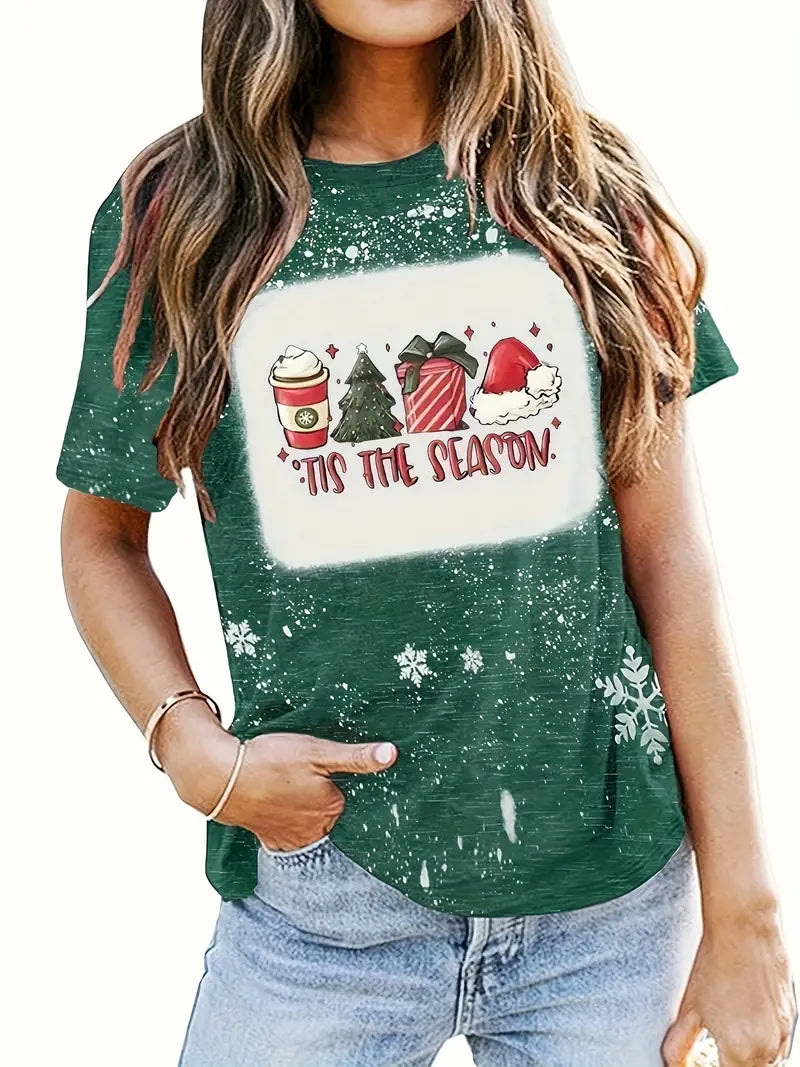 Kerst shirt voor dames "It's the season"