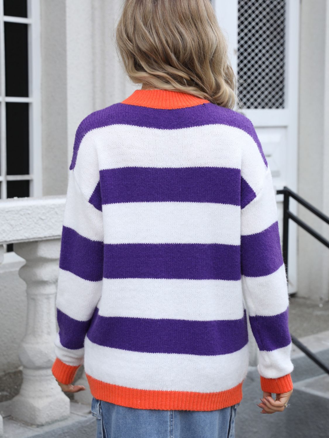 ISHILTA | Sweater met contraststrepen en ronde hals