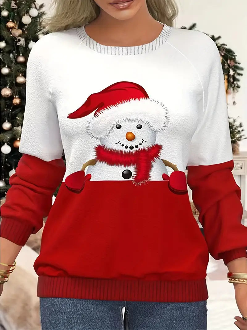 Leuke dames kerst sweater met opdruk