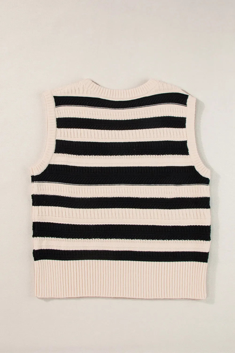 ZABEL | Kleurblok Ronde Hals Sweater Vest