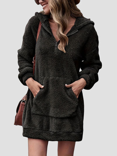 PORTIA | Oversized Hoodie met halflange rits