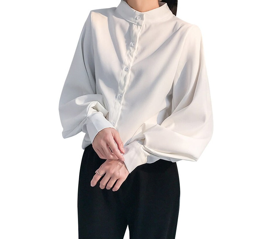 AYELET | Blouse met pofmouwen